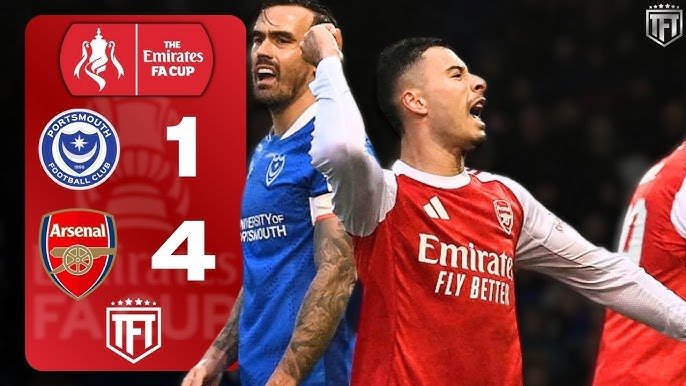 Arsenal Come Back to Beat Portsmouth 4–1 in FA Cup as Martinelli Hits First Hat-Trick